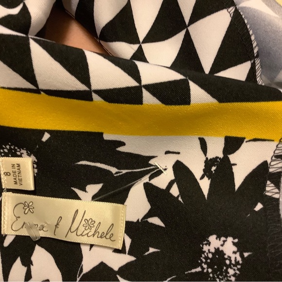 Emma & Michele Black & Yellow Daisy Dress NWT size 8 - Picture 10 of 12